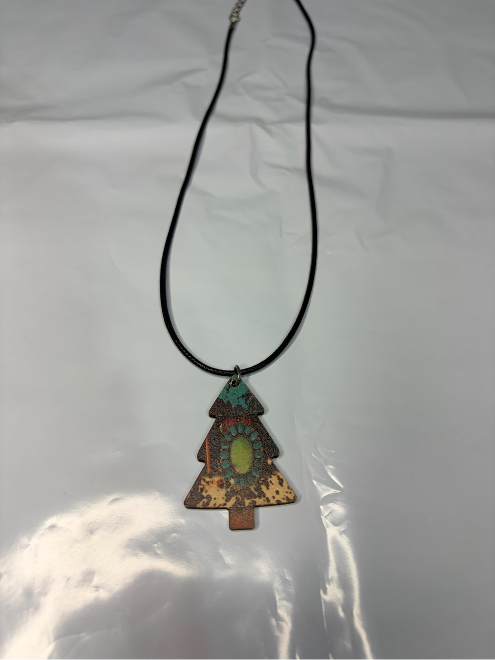 Boho Turquoise & Brown Tree Pendant Necklace for Women